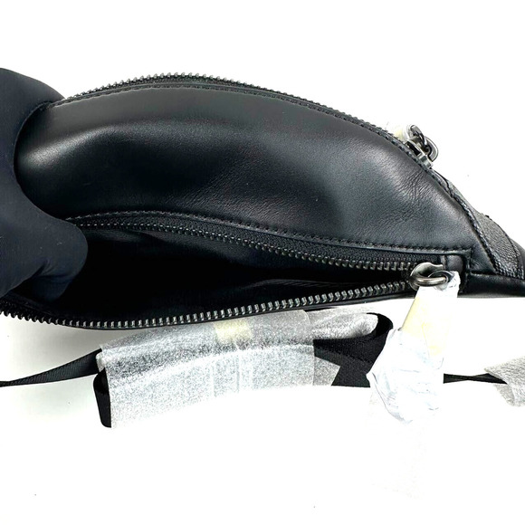 Coach CJ707 Warren Mini Belt Bag In Signature Canvas IN Charcoal - Picture 3 of 8